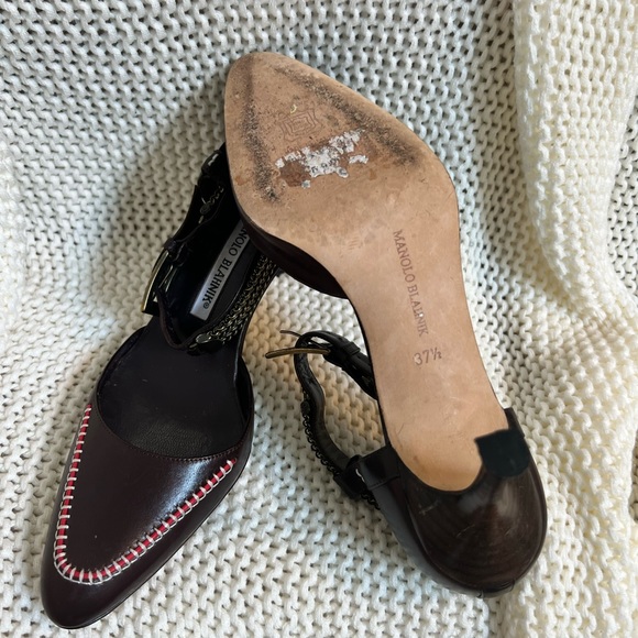 Manolo Blahnik Ankle Strap Pumps - Picture 9 of 9